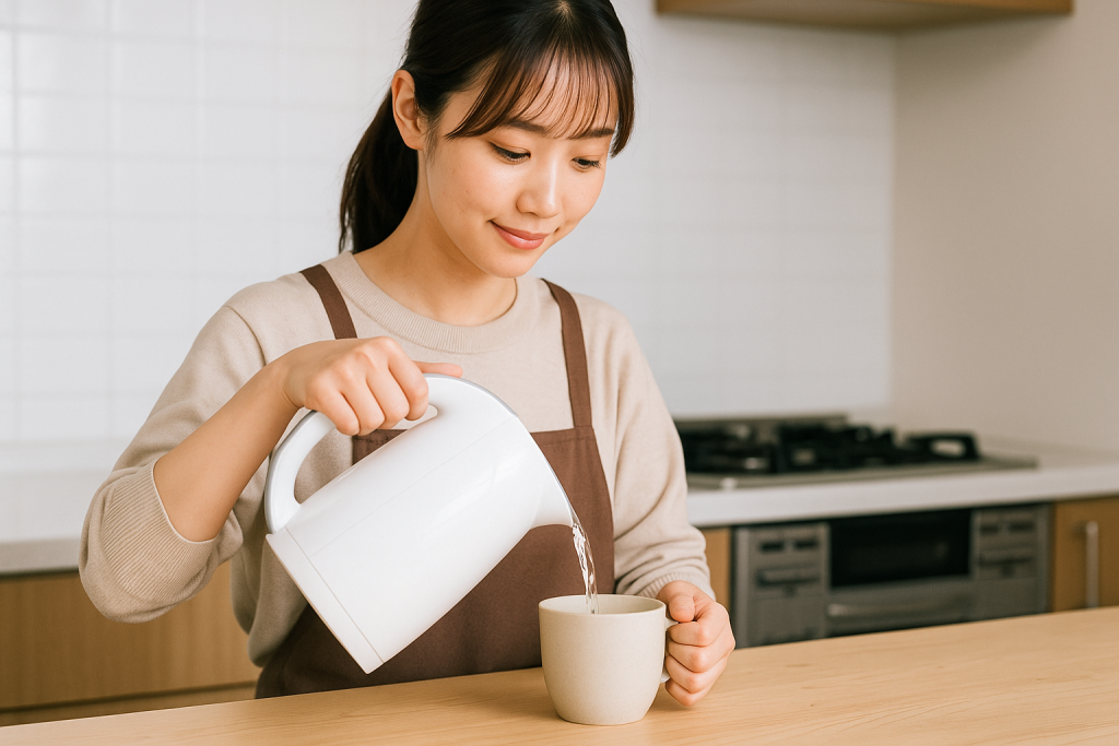 電気ケトルポット活用の即席一人分レシピ