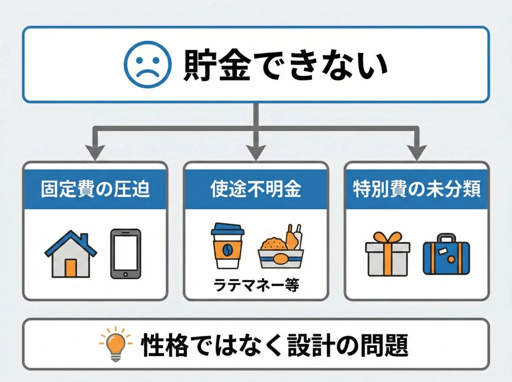 20代女性の貯金できない理由