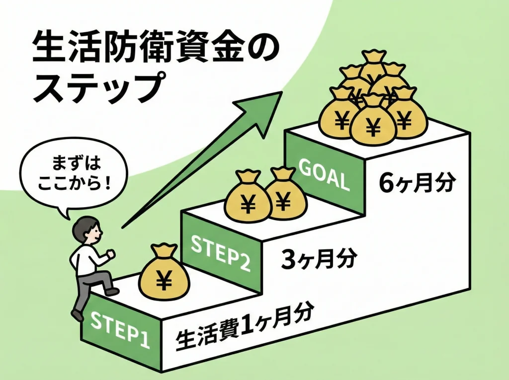 貯金額の目安は生活費6ヶ月分