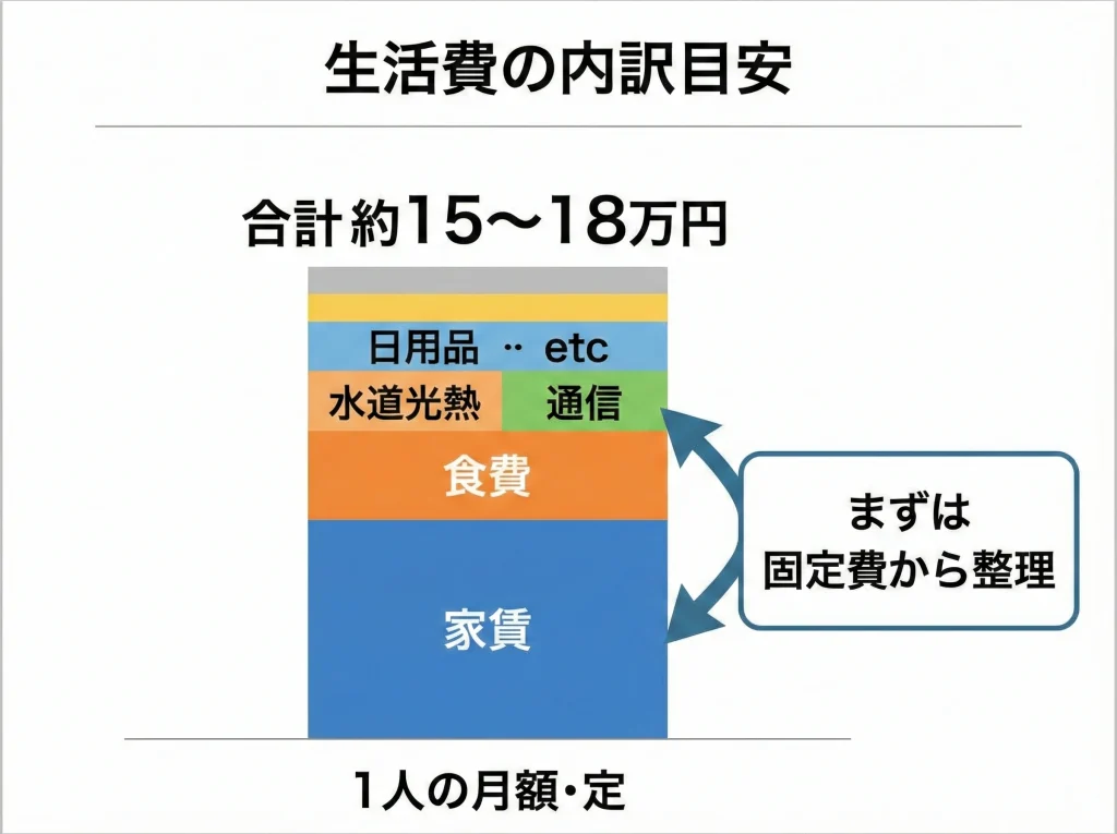 一人暮らし生活費の平均