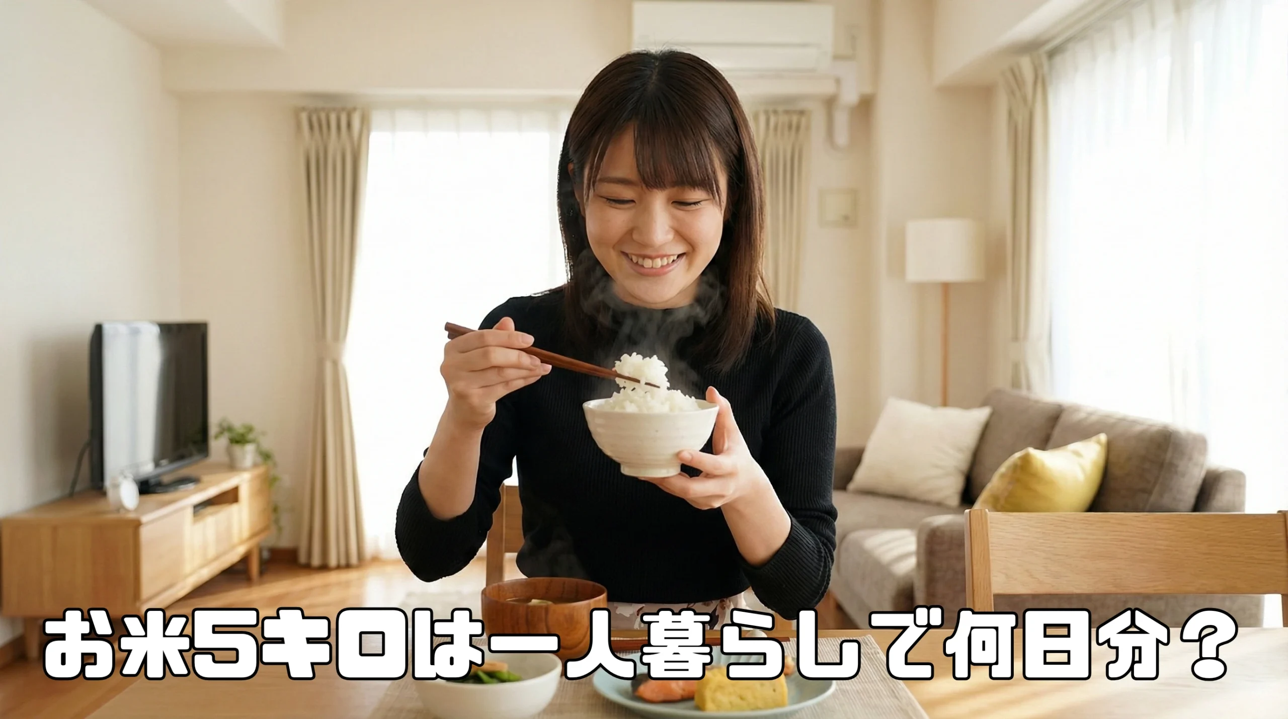 【徹底計算】お米5キロは一人暮らしで何日分？茶碗何杯・何食分かズバリ回答