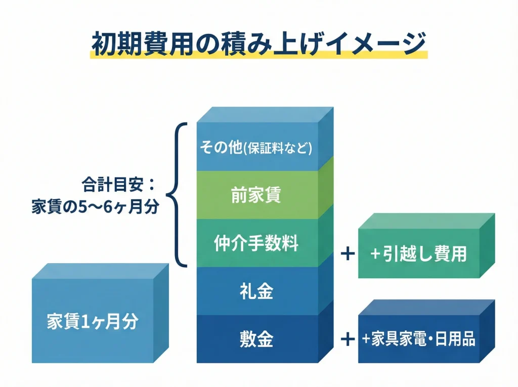 初期費用の目安は家賃何ヶ月分