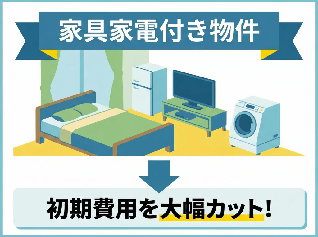 シェアハウスで家具家電付き